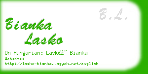 bianka lasko business card